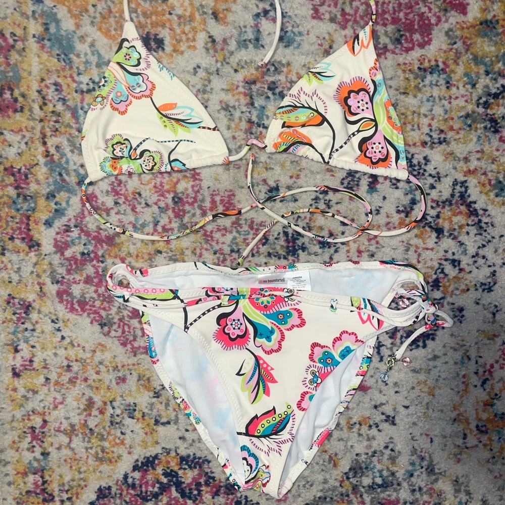 No Boundaries Colorful Bikini Set